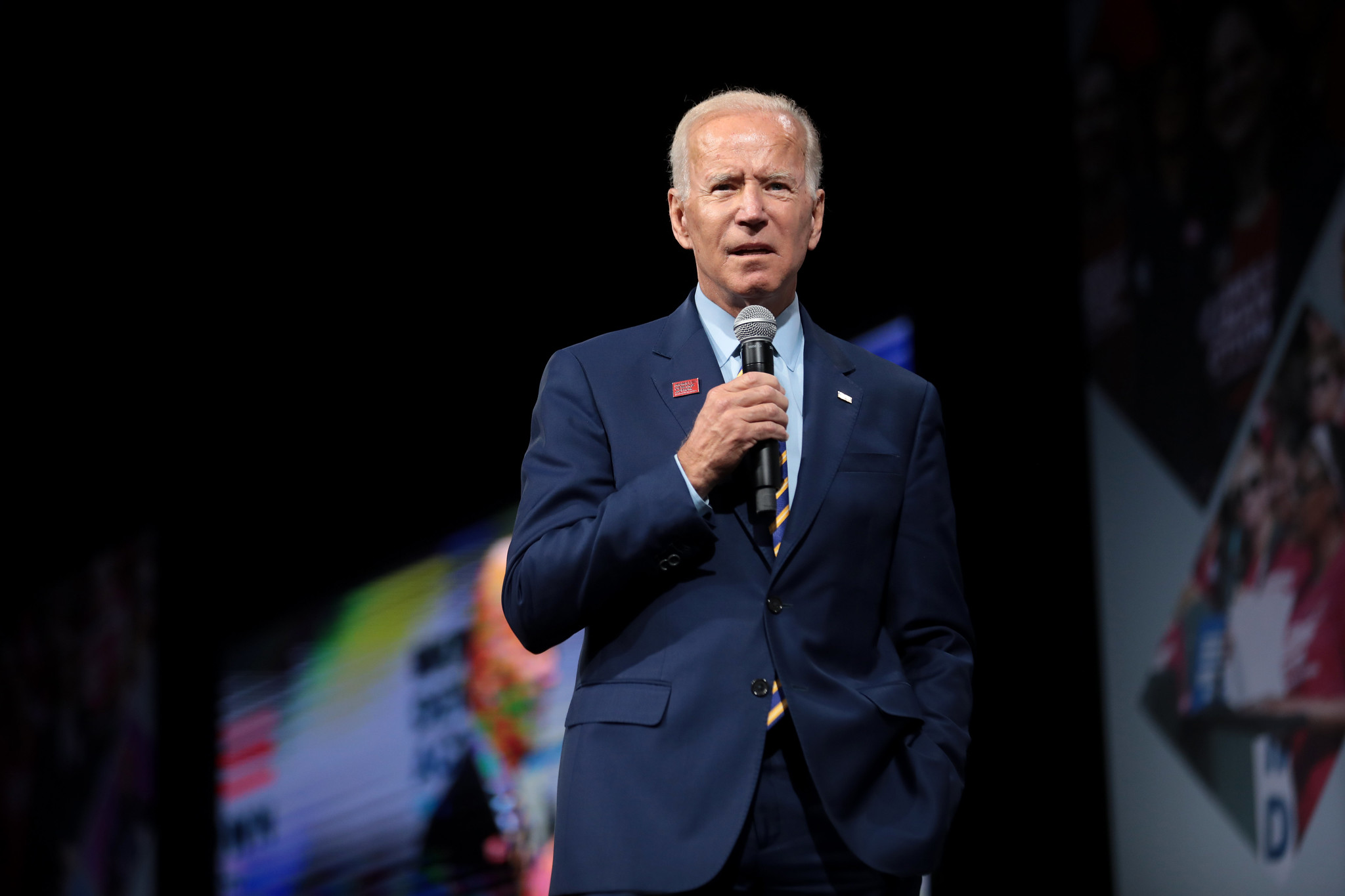 Former Vice President of the United States Joe Biden speaking with attendees at the Presidential Gun Sense Forum hosted by Everytown for Gun Safety and Moms Demand Action at the Iowa Events Center in Des Moines, Iowa. (Gage Skidmore/Flickr)