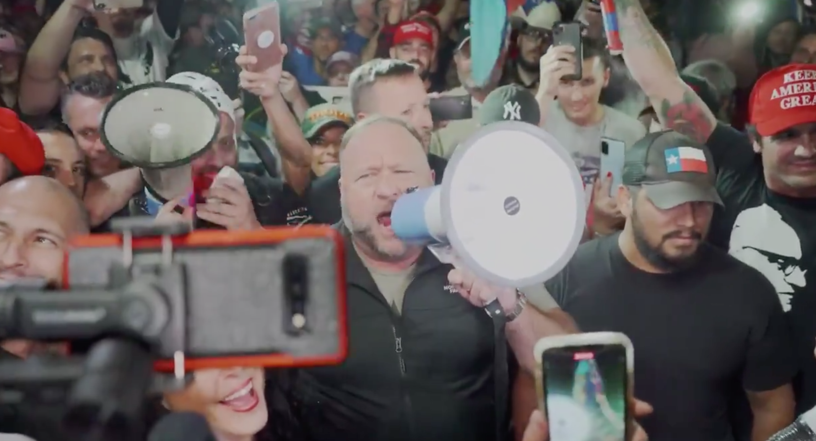 Alex Jones at Maricopa County Election's office.