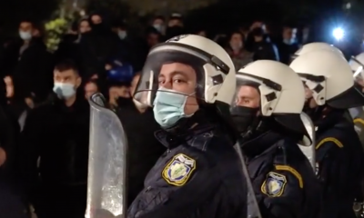 Police in Greece Clash with Lockdown Protestors.